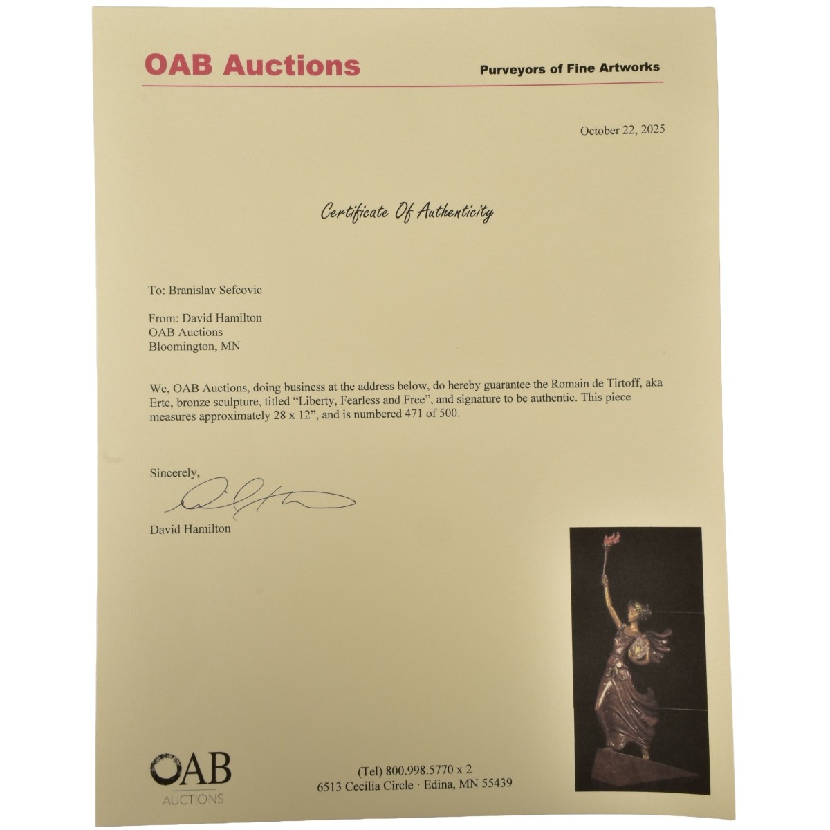 Romain (Erte) de Tirtoff, Russian (1892-1990)