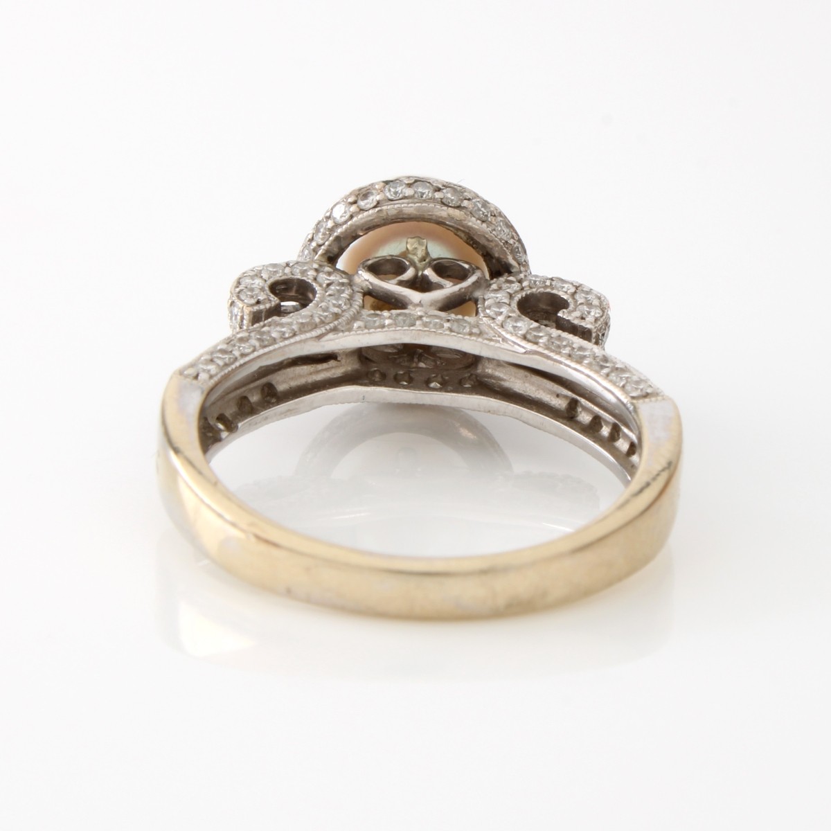 Pearl, Diamond and 18K Ring