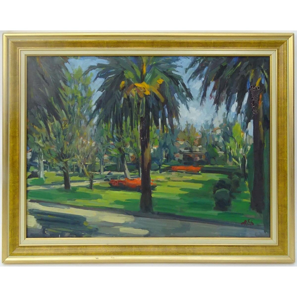 French School (20th Century) "Parc Monceau"