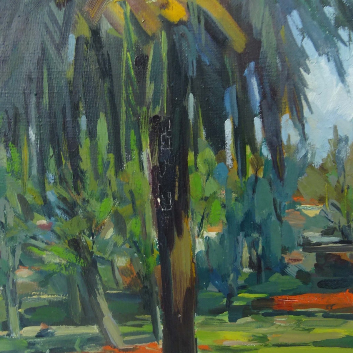 French School (20th Century) "Parc Monceau"