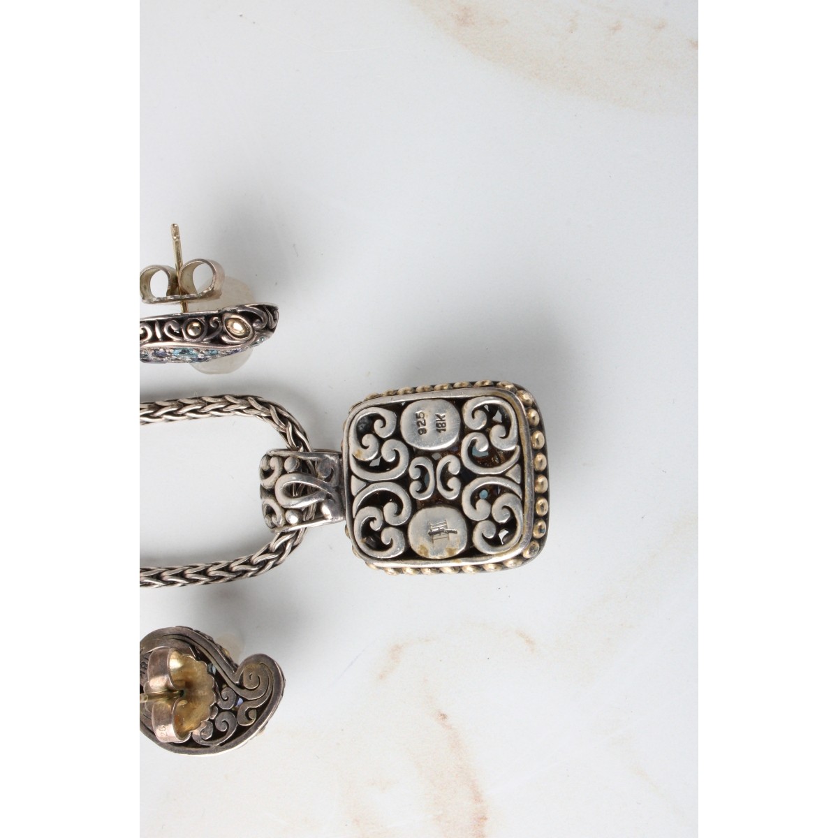 John Hardy Necklace and Earrings Suite