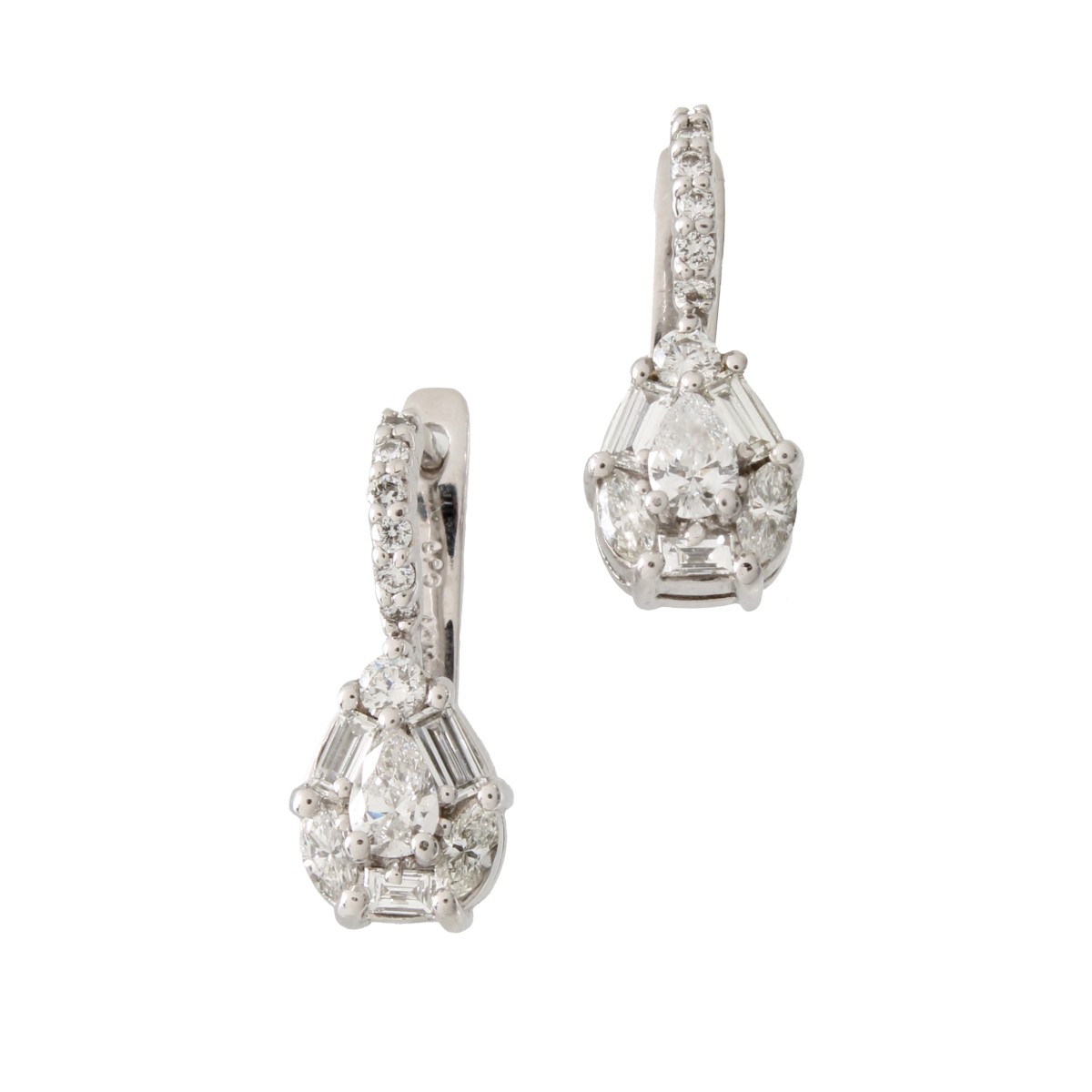 Diamond and 14K Earrings