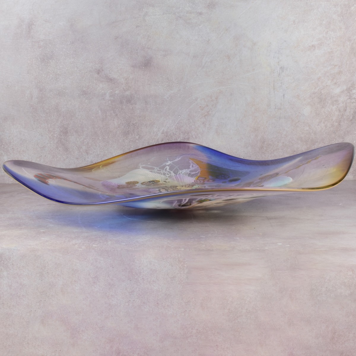 Colorfield Ruffle Glass Platter.