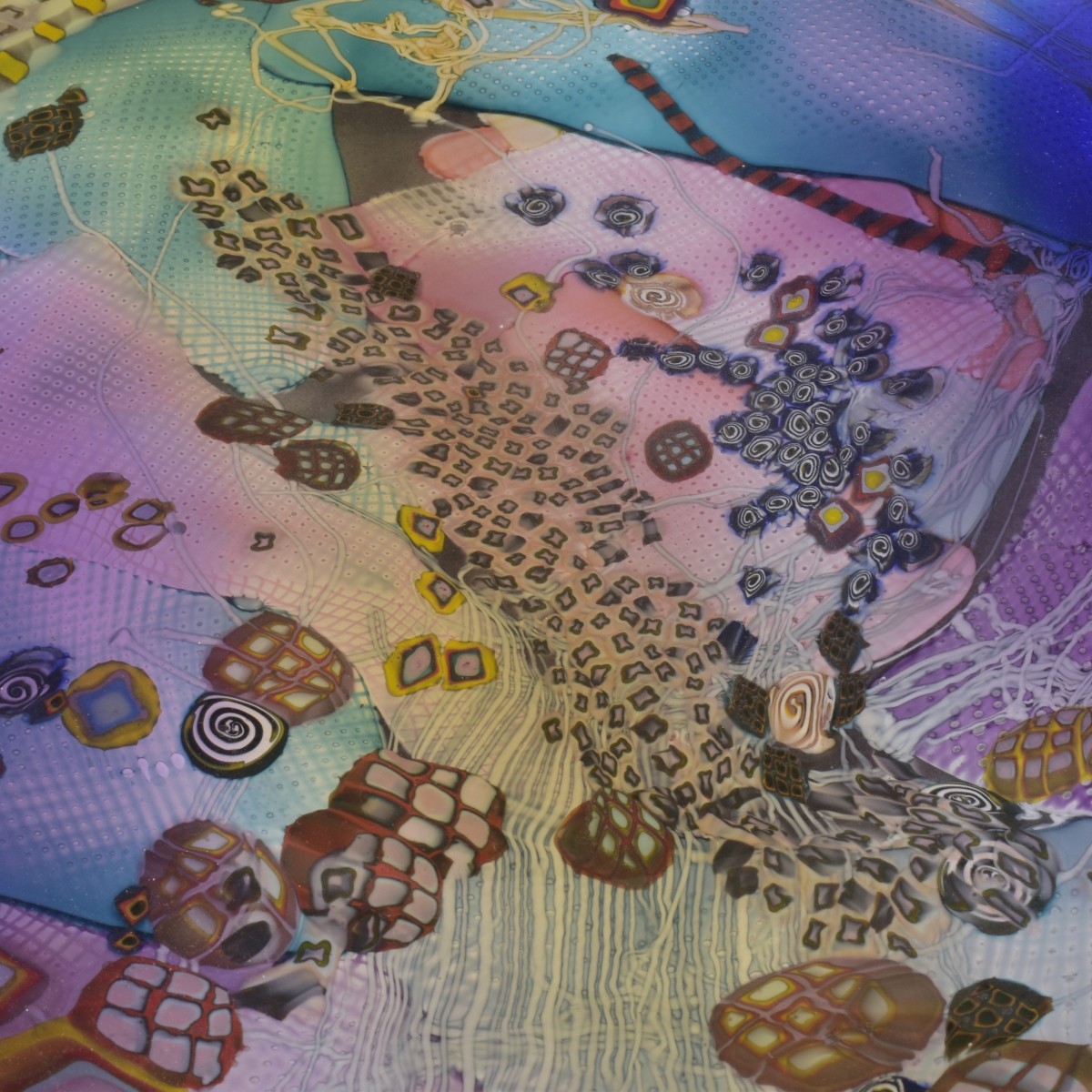 Colorfield Ruffle Glass Platter.