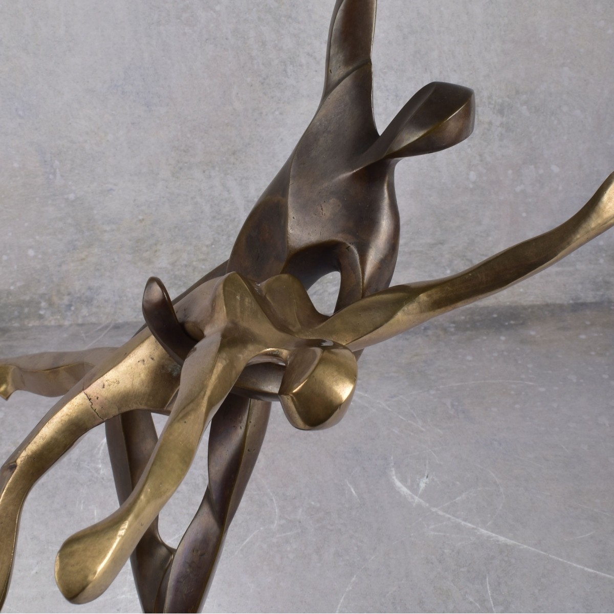 Ben Avivi Zion Abstract Bronze and Brass Couple