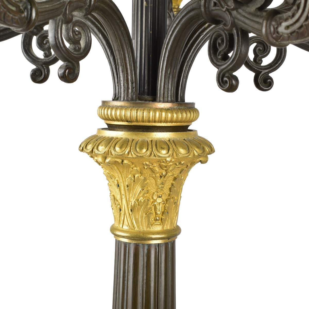 Pair of French Bronze Candelabra
