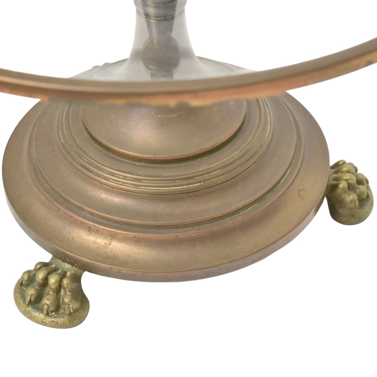 Vintage Brass and Glass Dessert Stand