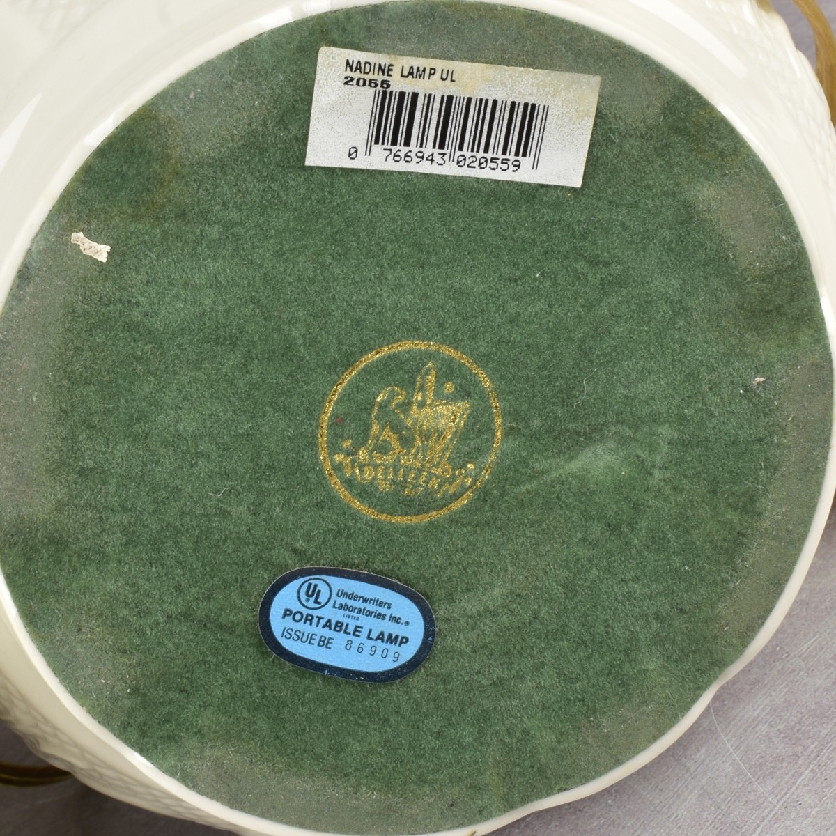 Belleek Porcelain Lamps