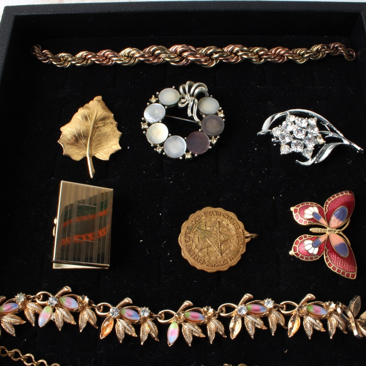 Tray Lot of Vintage Fashion Jewelry