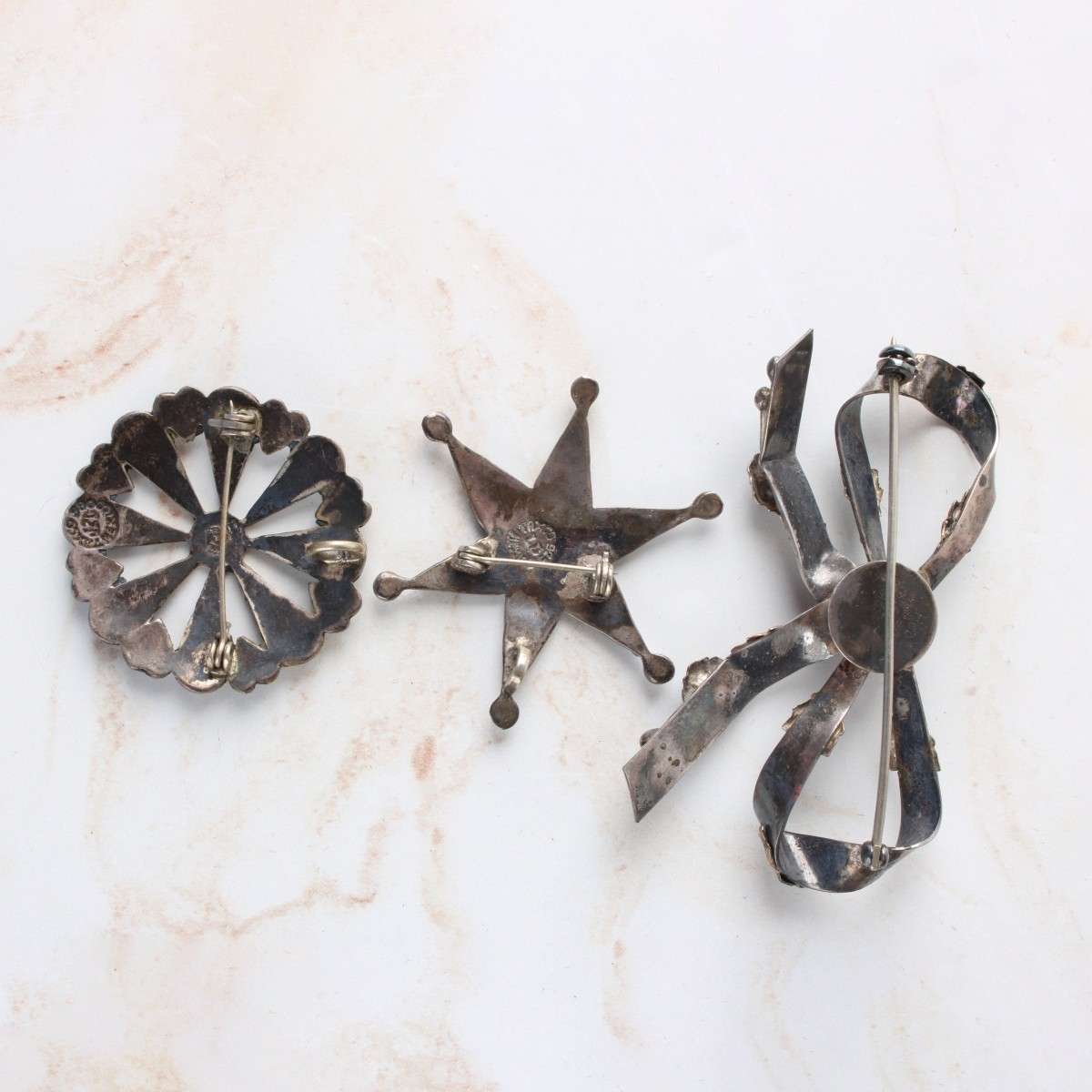 Vintage Pocket Watch and Brooches