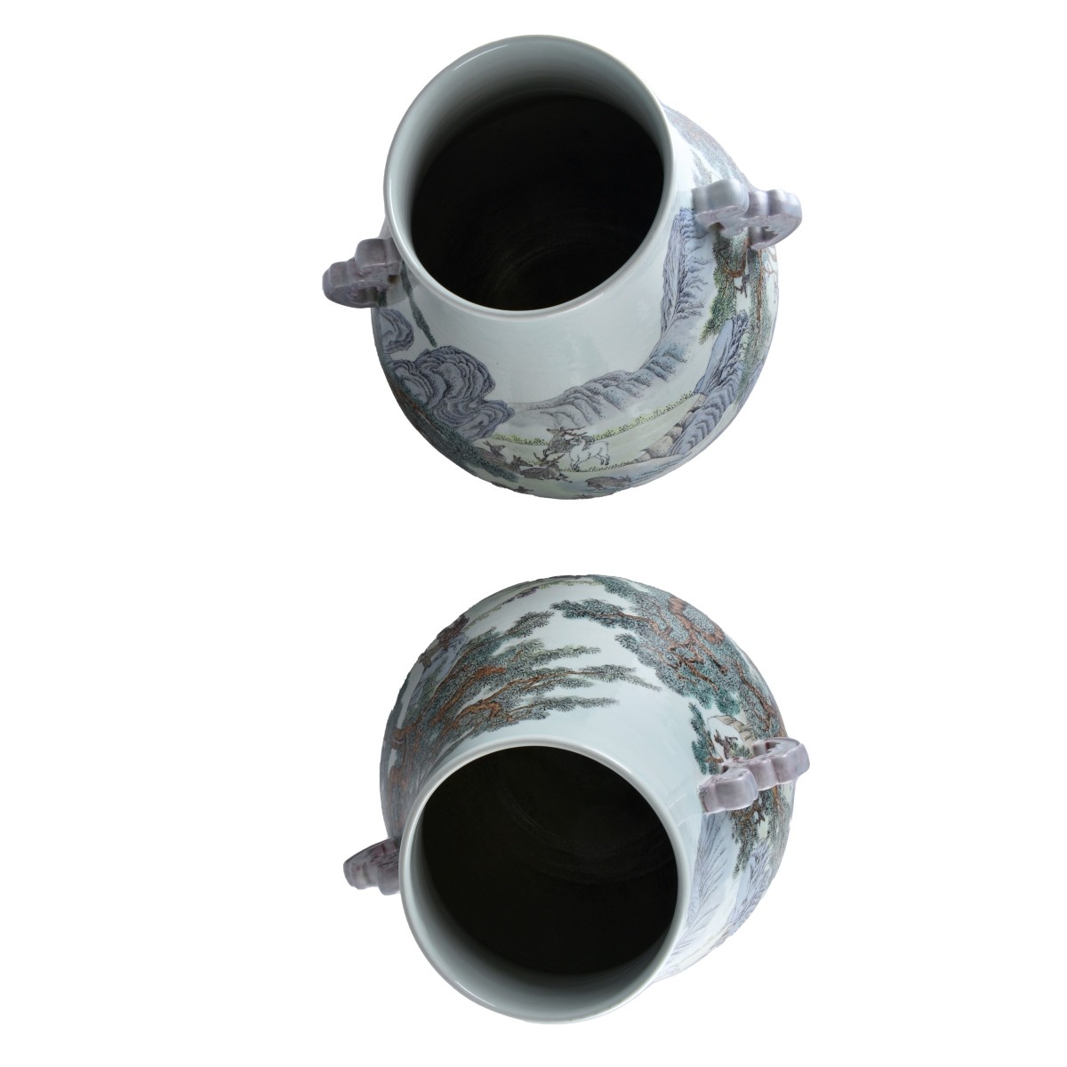 Pair of Chinese Famille Rose Vases