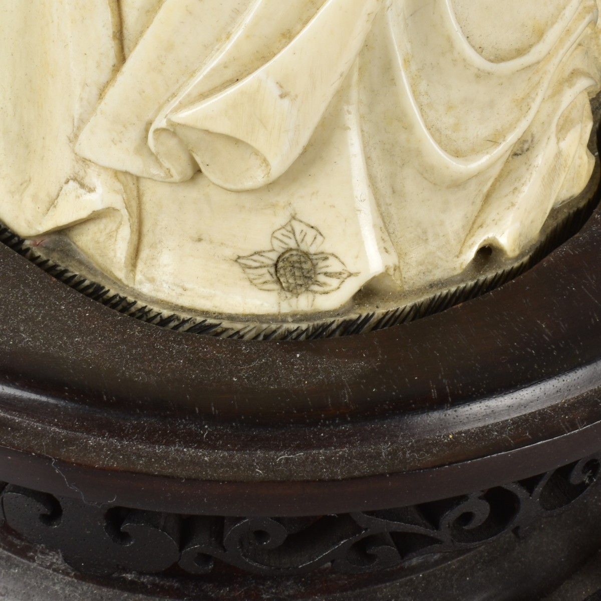 Pair of Large Chinese Tusk Figurines