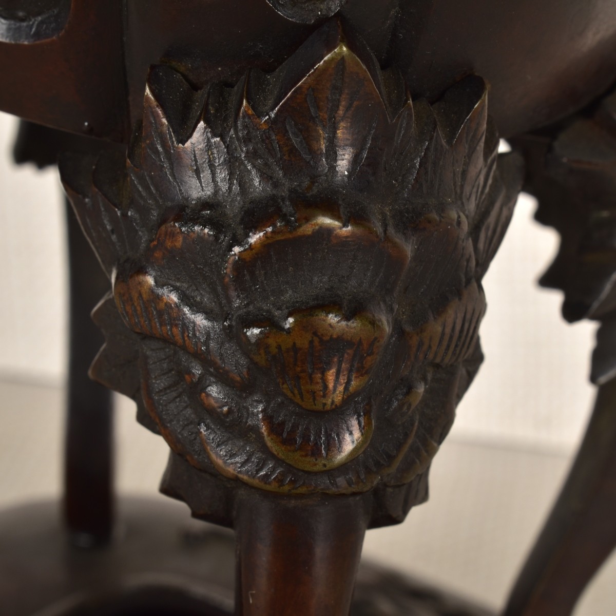 Japanese Bronze Urn with Cover