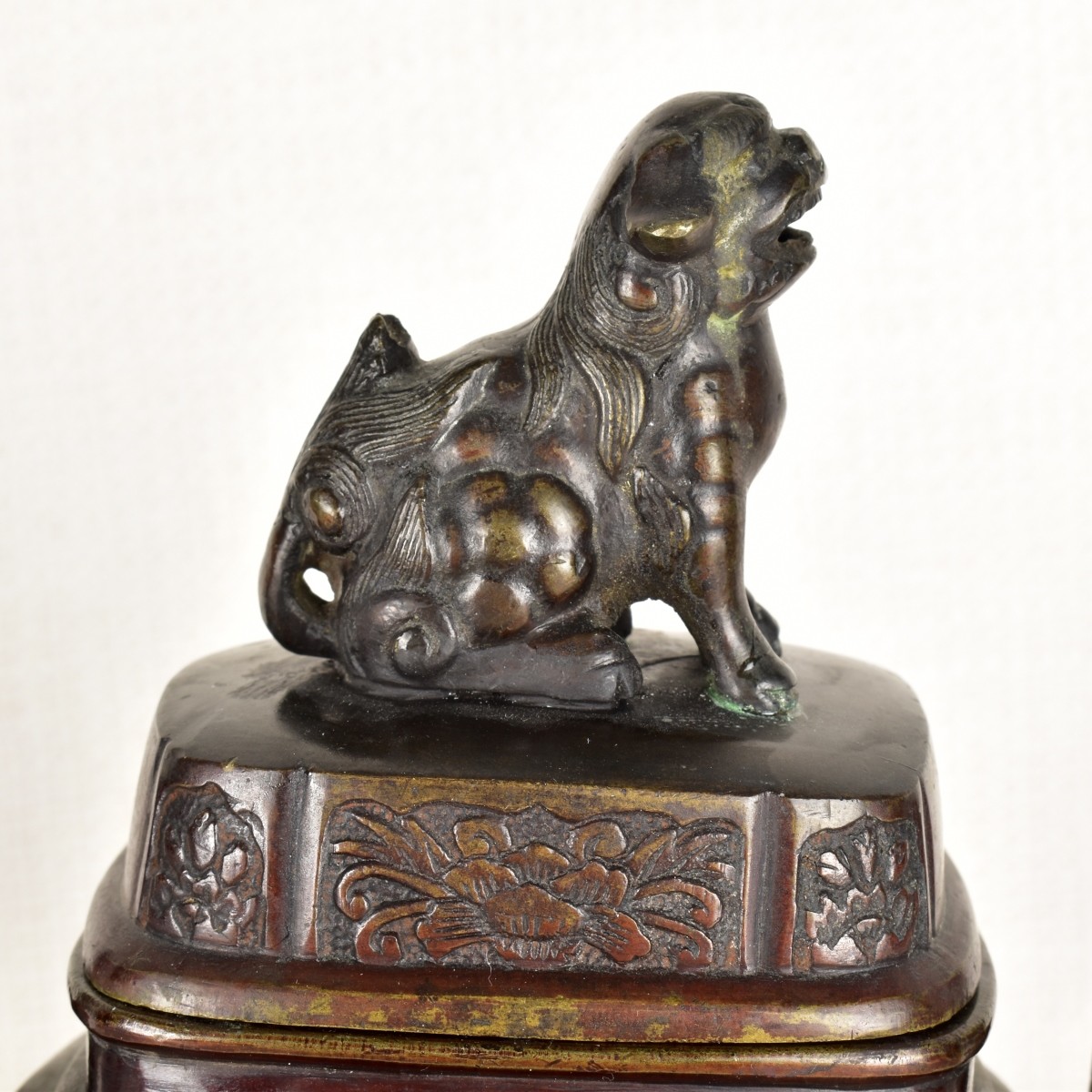Japanese Bronze Urn with Cover