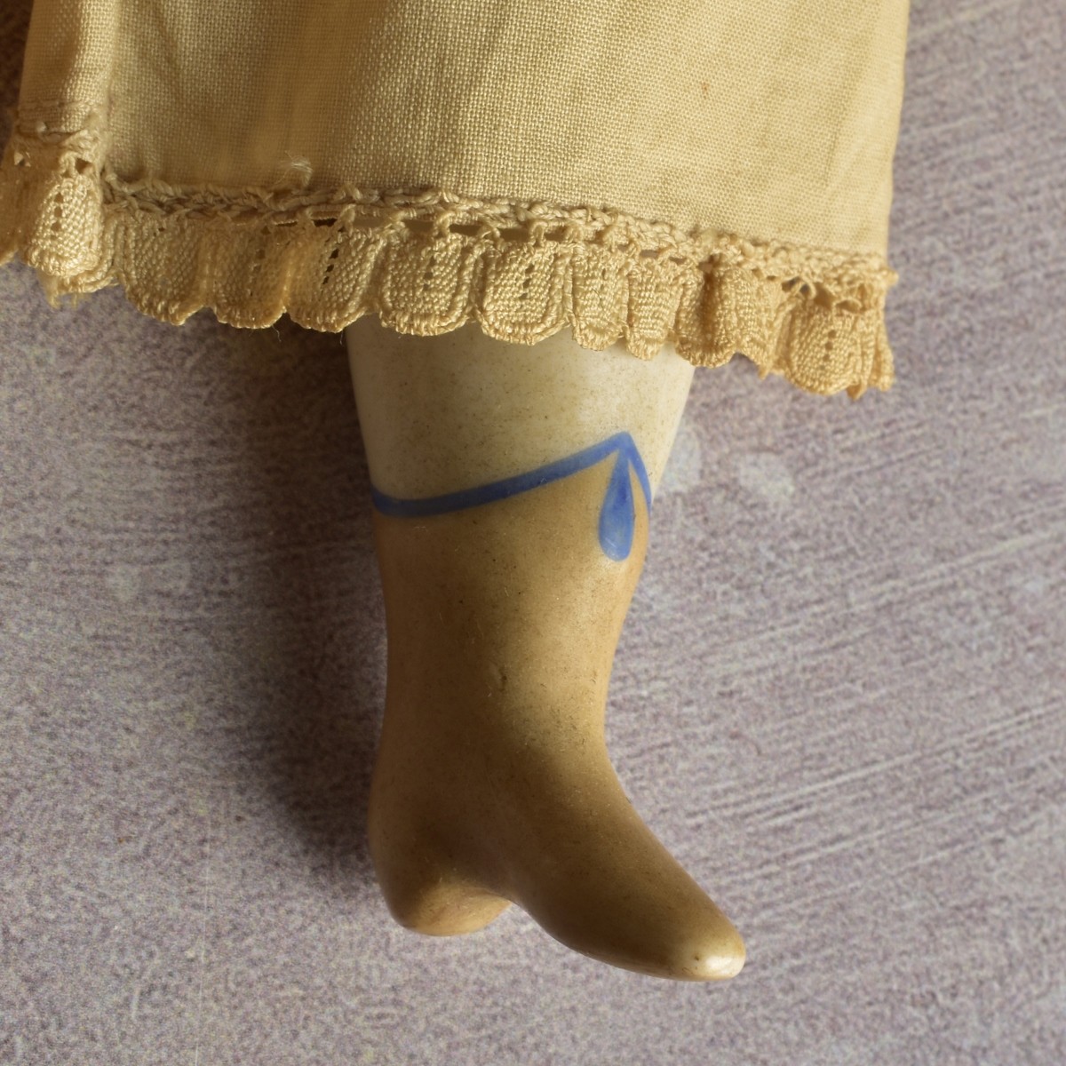 Rare Antique German Porcelain Head Doll