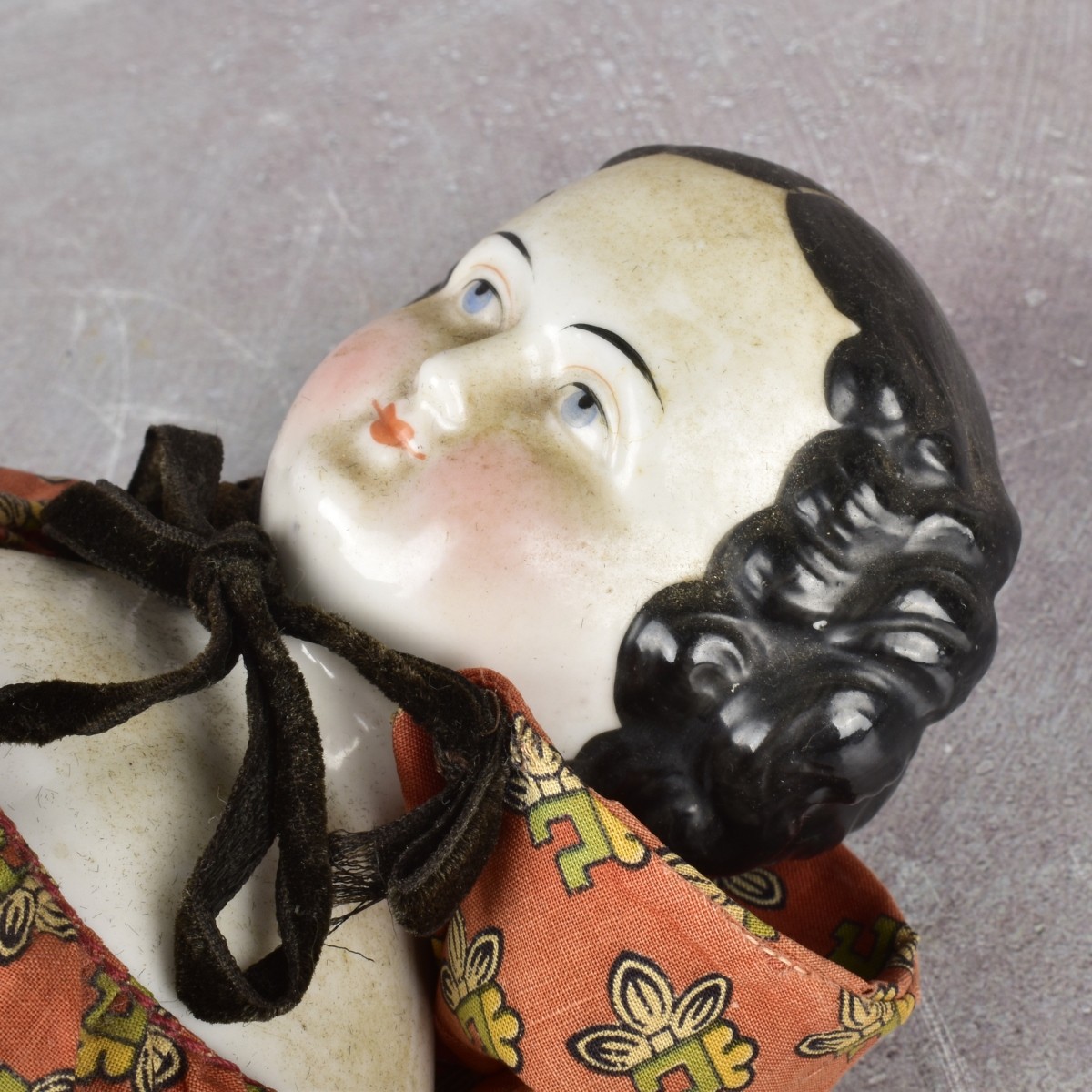 Rare Antique German Porcelain Head Doll