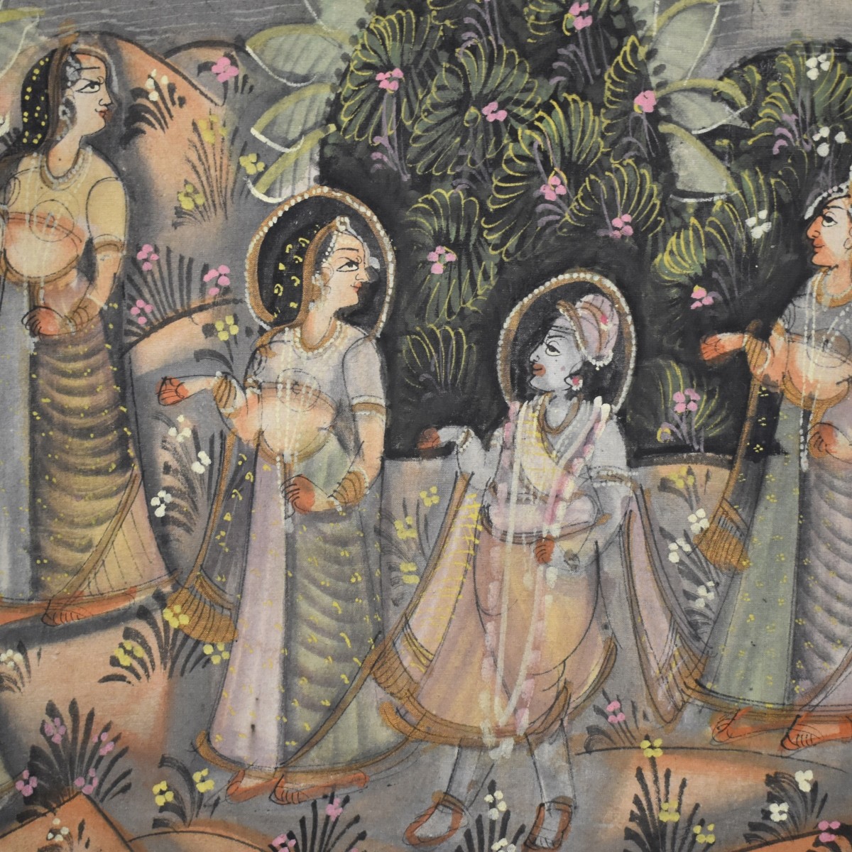 Indian Pichwai of the Life of Krishna