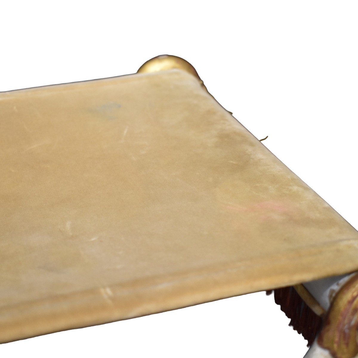 Carved Giltwood Folding Bench