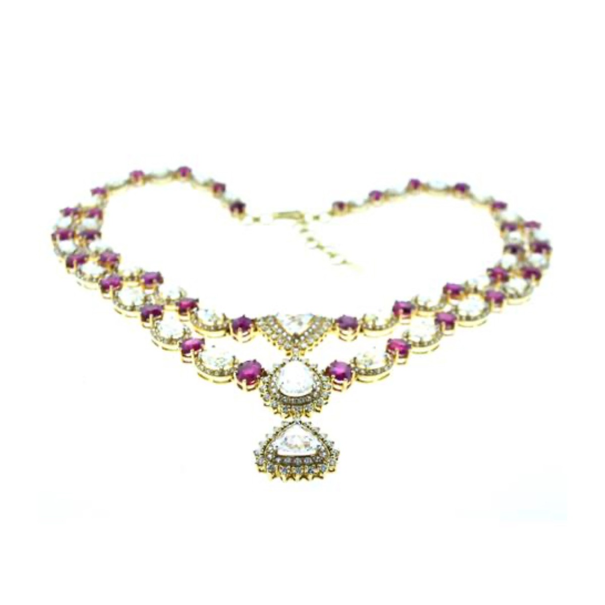 Ruby, Diamond and 18K Necklace