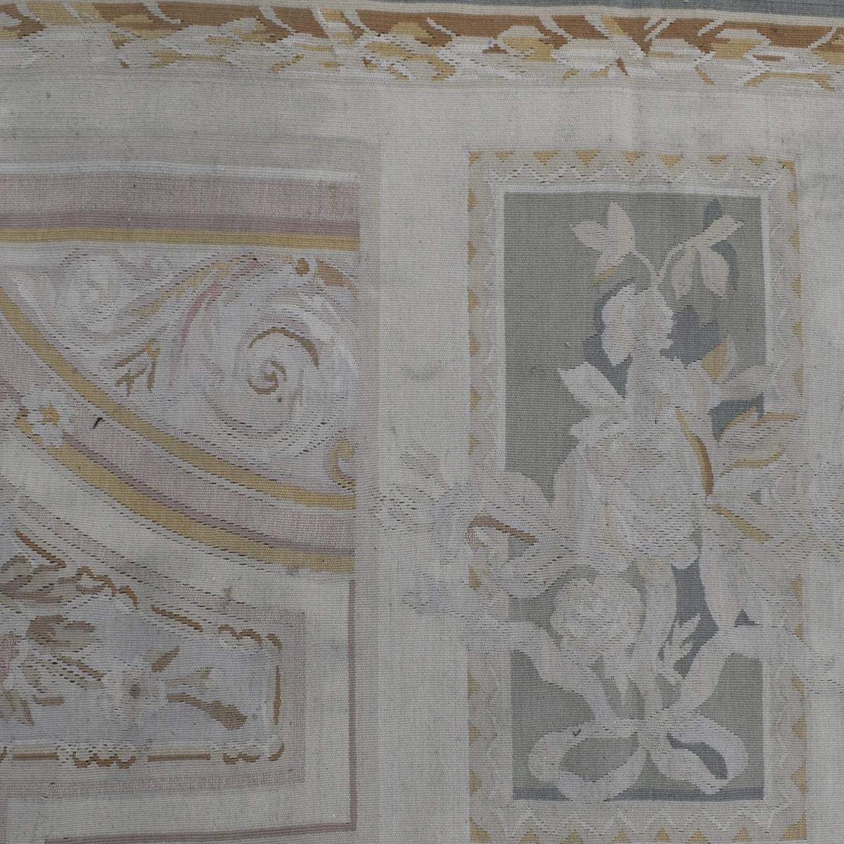 French Aubusson Flat Weave Rug