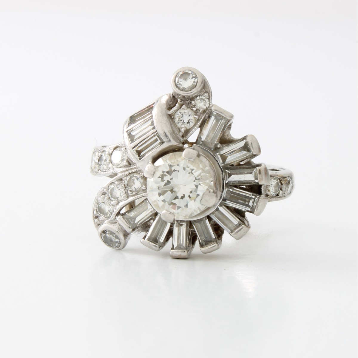 Diamond and Platinum Ring