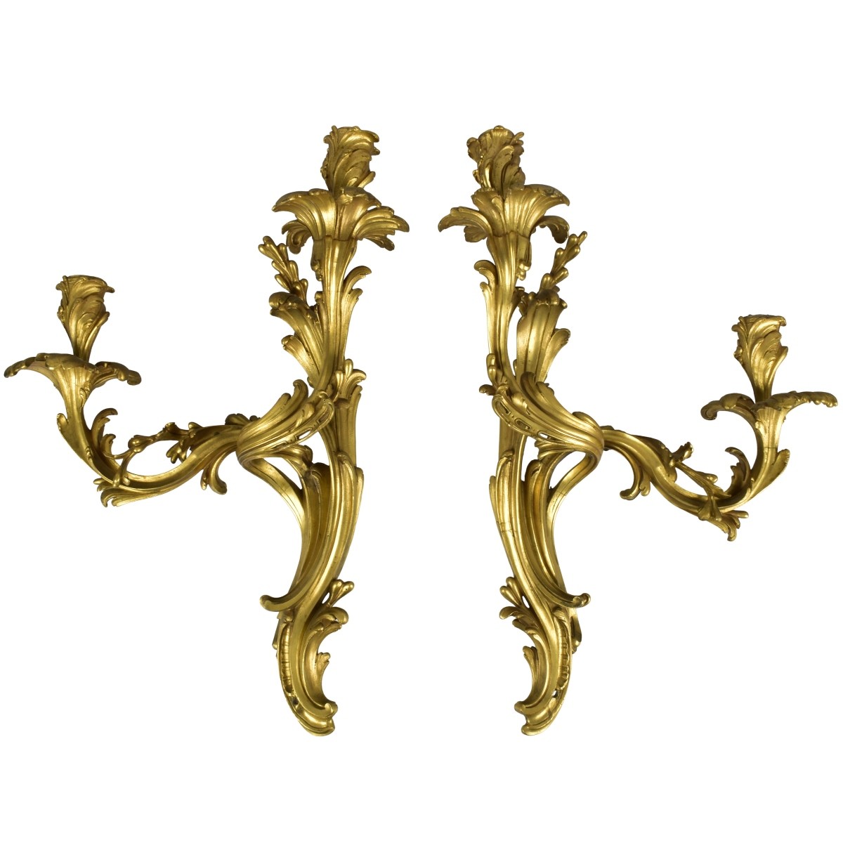 Pair Louis XV Style Rococo Sconces
