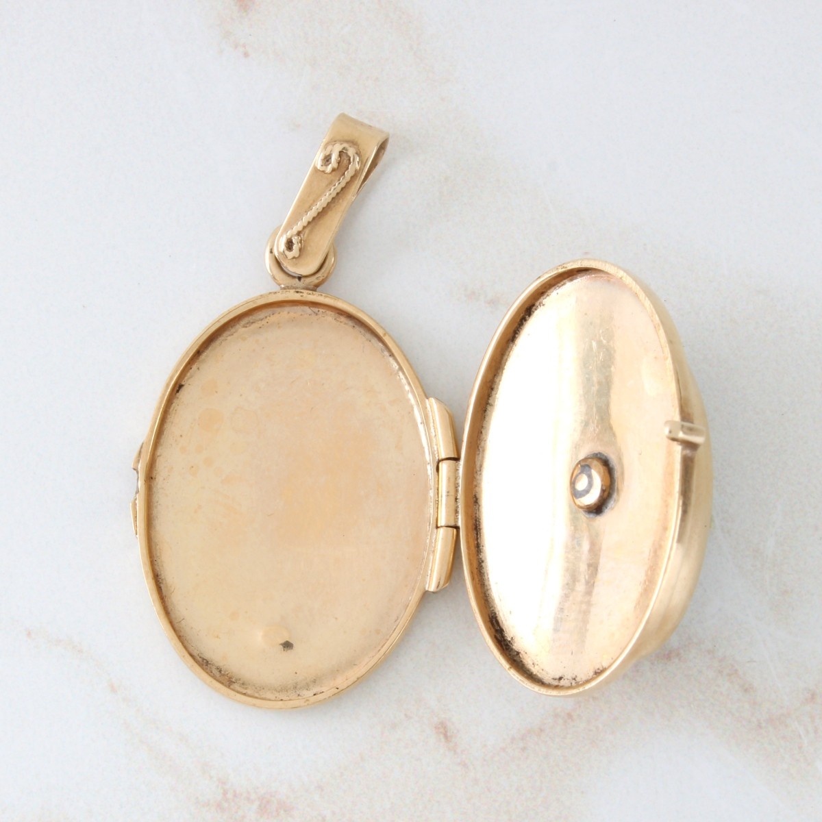 Enamel, Pearl and 14K Pendant