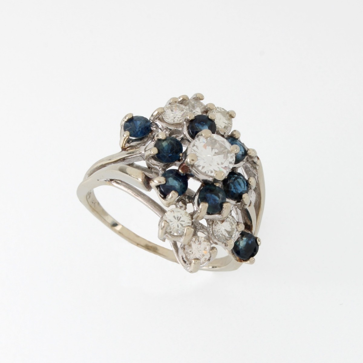 Diamond, Sapphire and 14K Ring