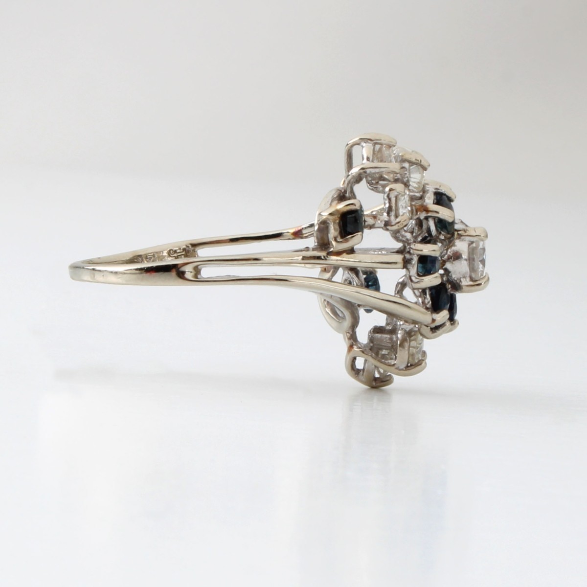 Diamond, Sapphire and 14K Ring