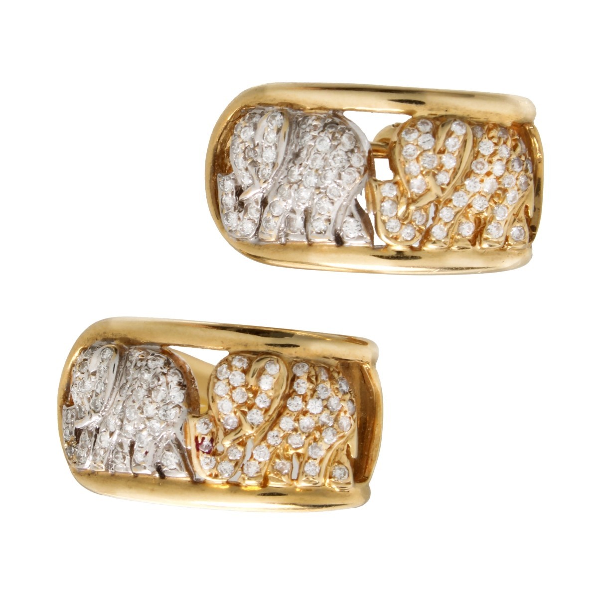 Diamond and 18K Earrings