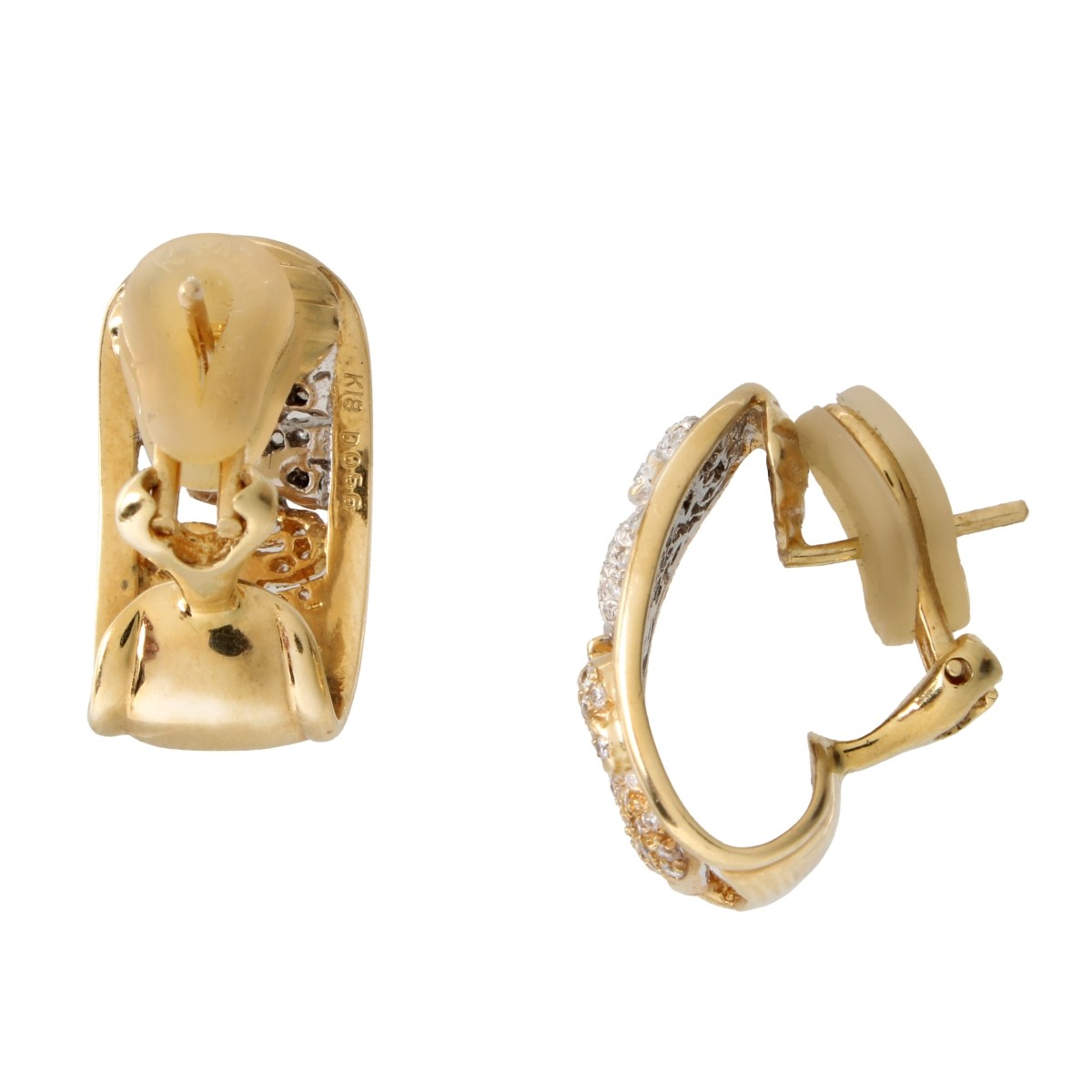 Diamond and 18K Earrings