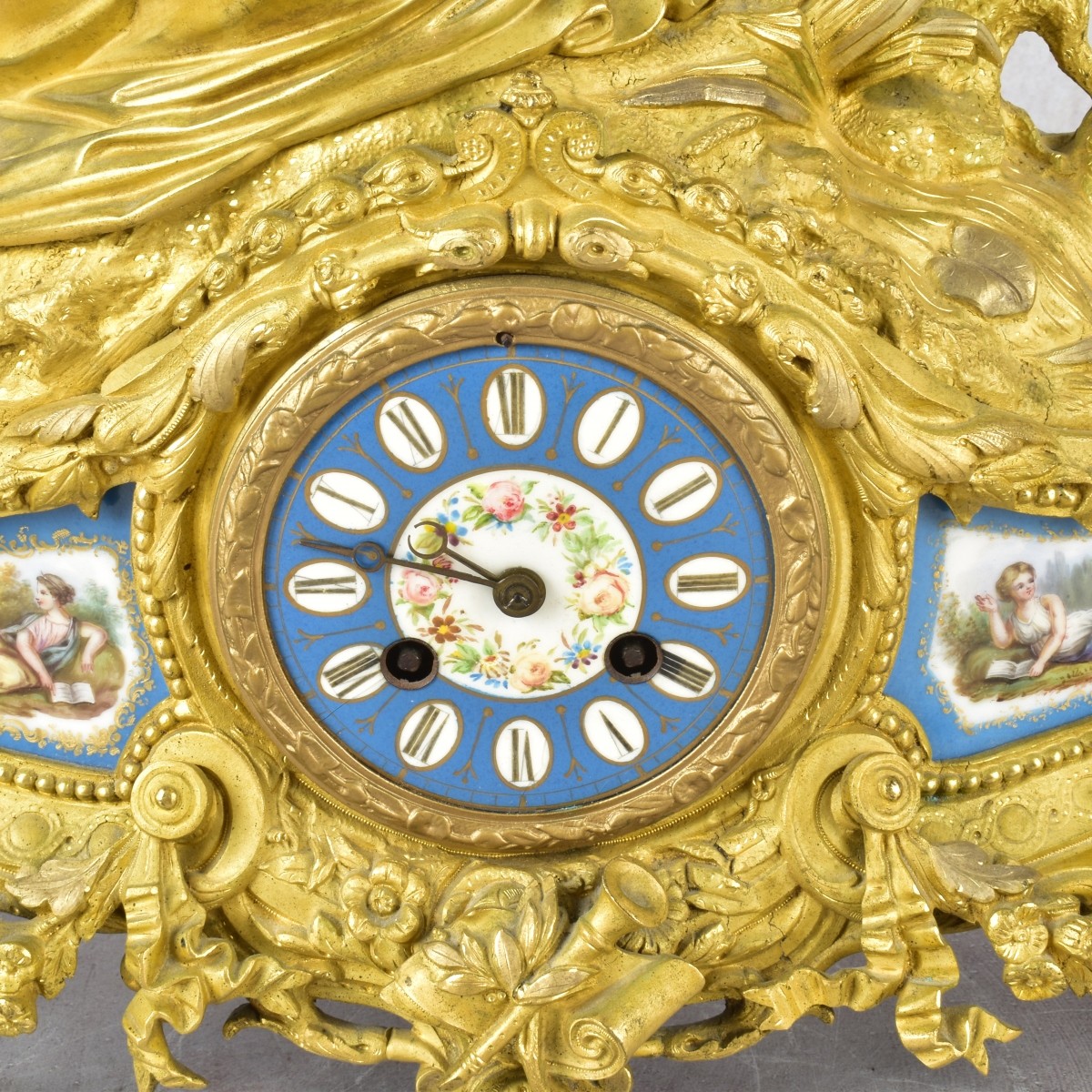 French Neo-classical Sevres Style Clock