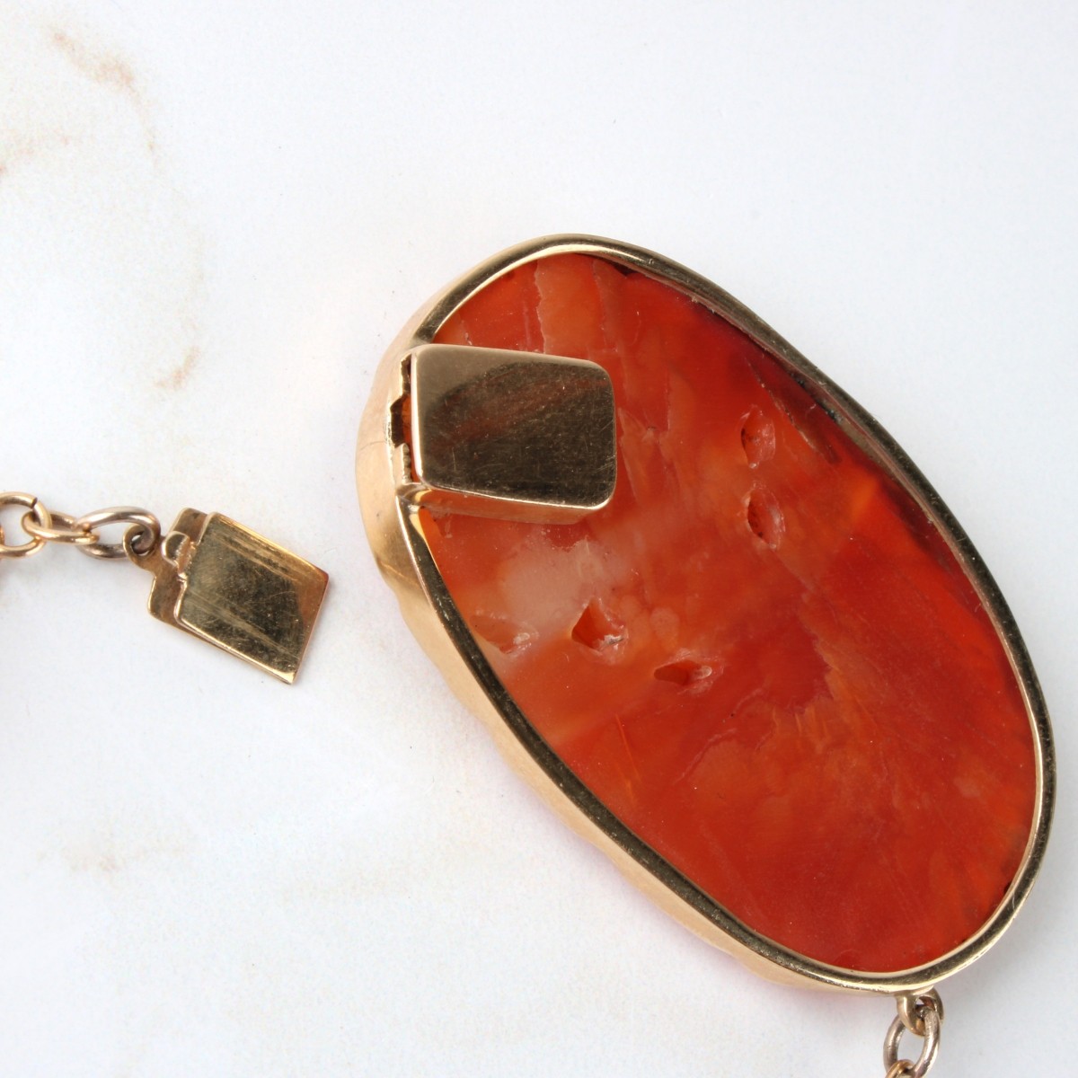 Carnelian and 14K Necklace
