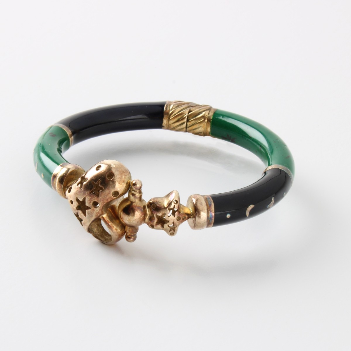 Sterling Silver and Enamel Bangle