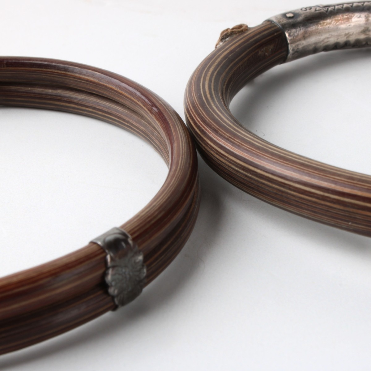 Chinese Silver and Bamboo Bracelets