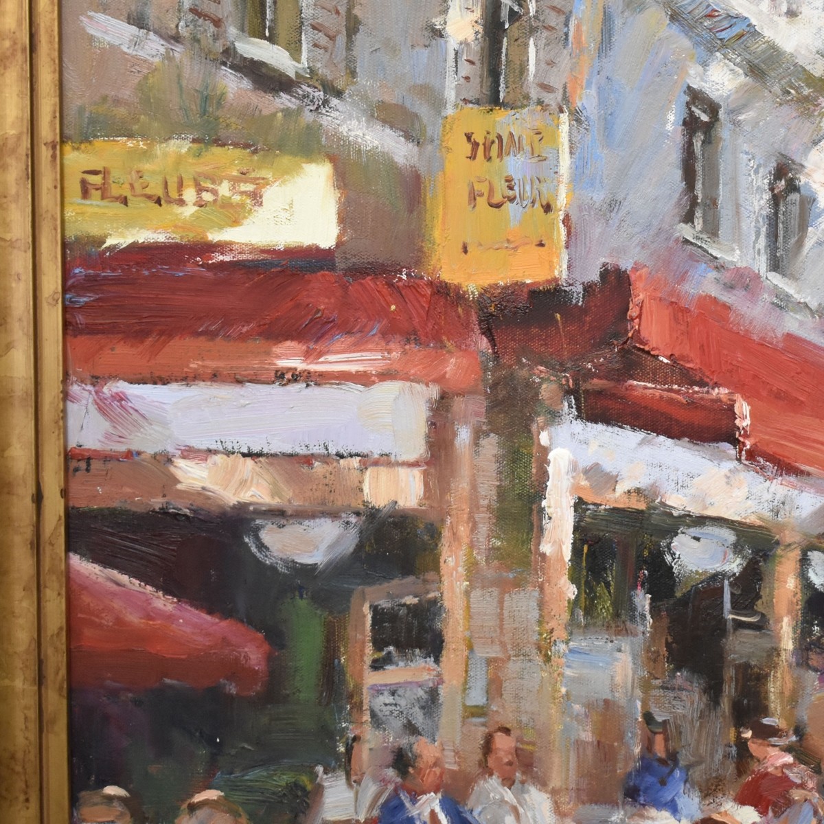 Oil on Canvas of a Parisian Cafe