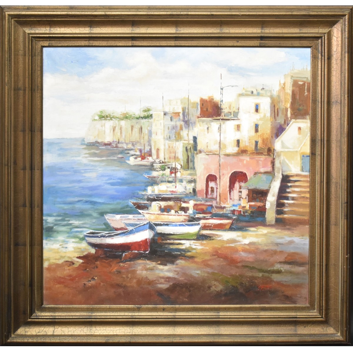 Oil on Canvas of Boats
