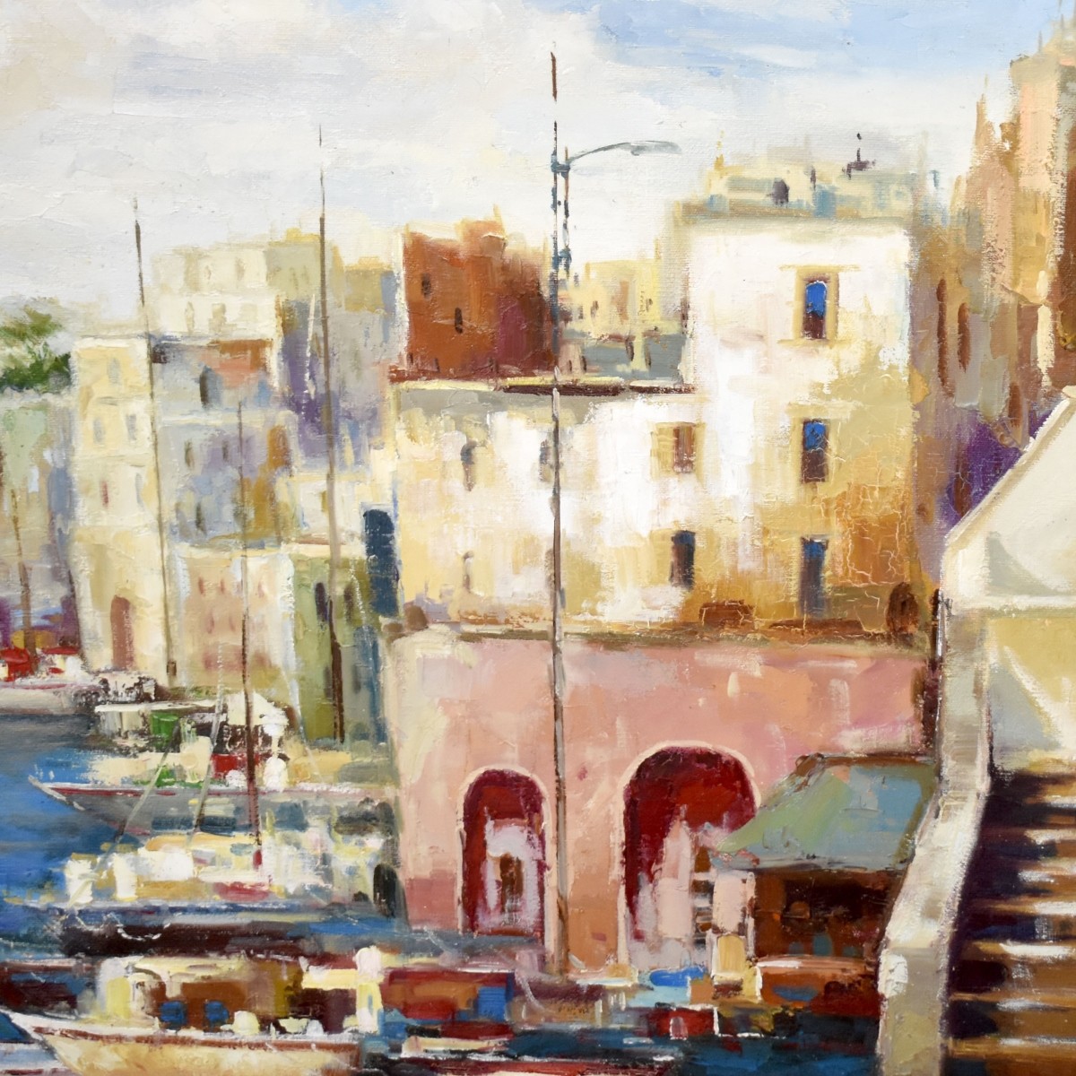 Oil on Canvas of Boats