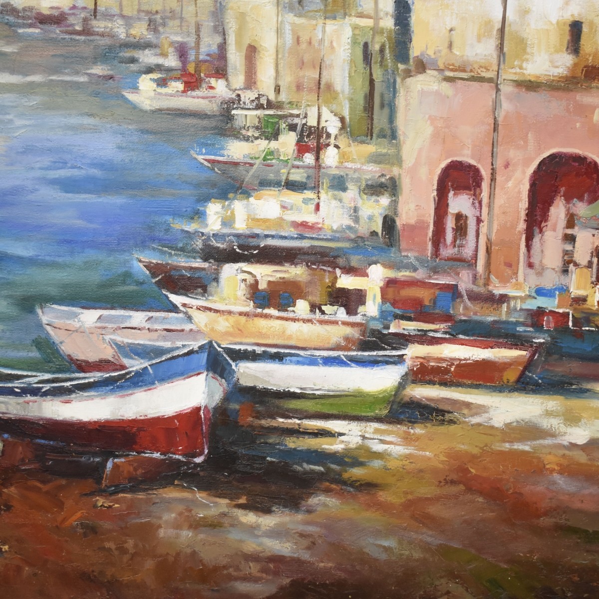 Oil on Canvas of Boats