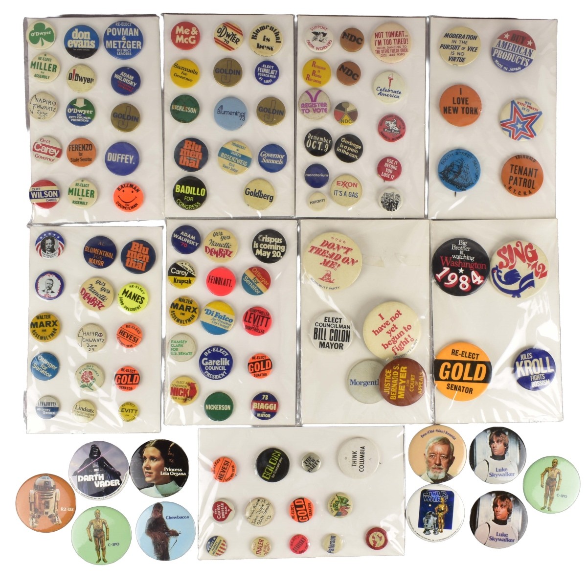 Collection of Campaign-Assorted Buttons