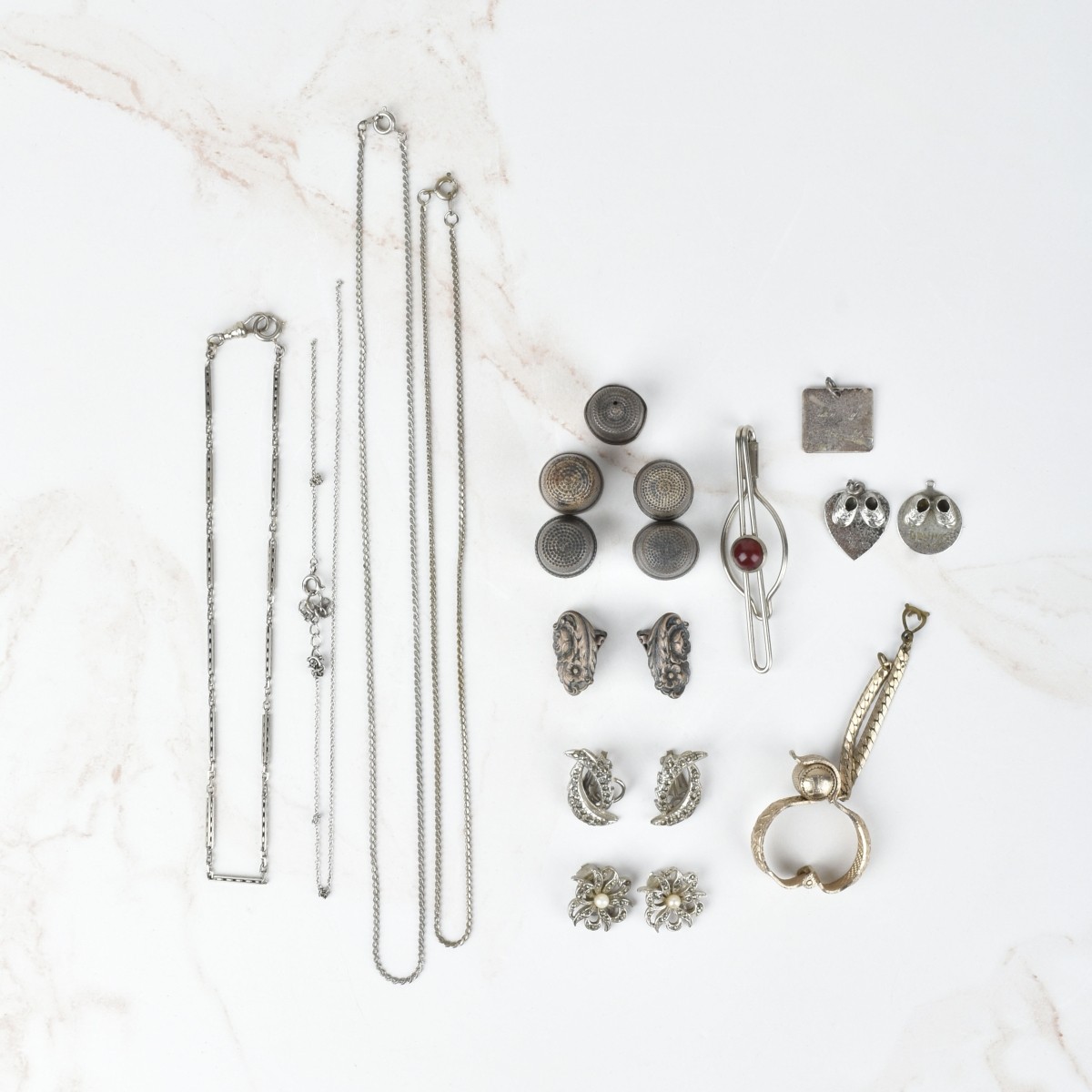 Silver and Sterling Jewelry and Thimbles
