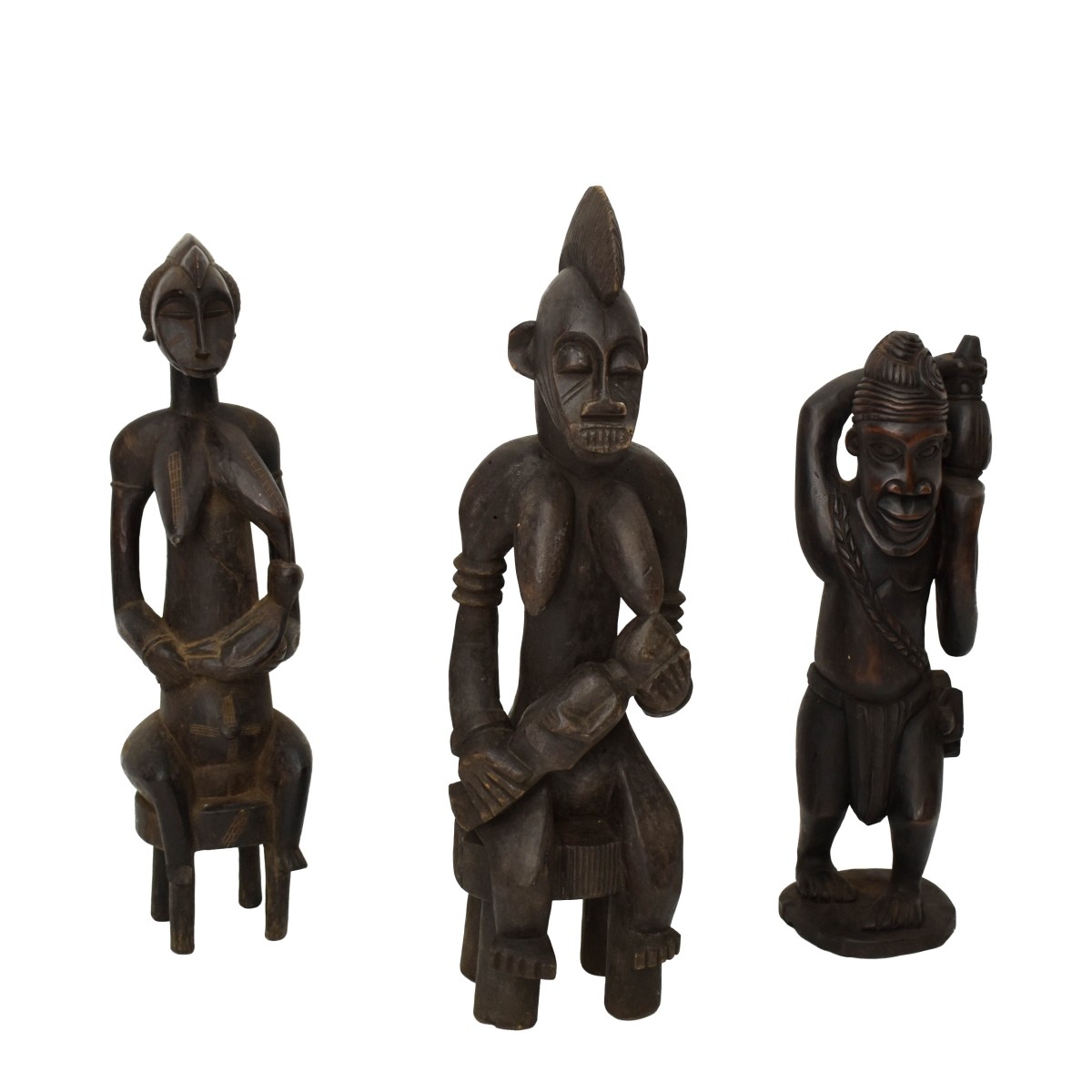 Vintage African Carved Wood Maternity Figures