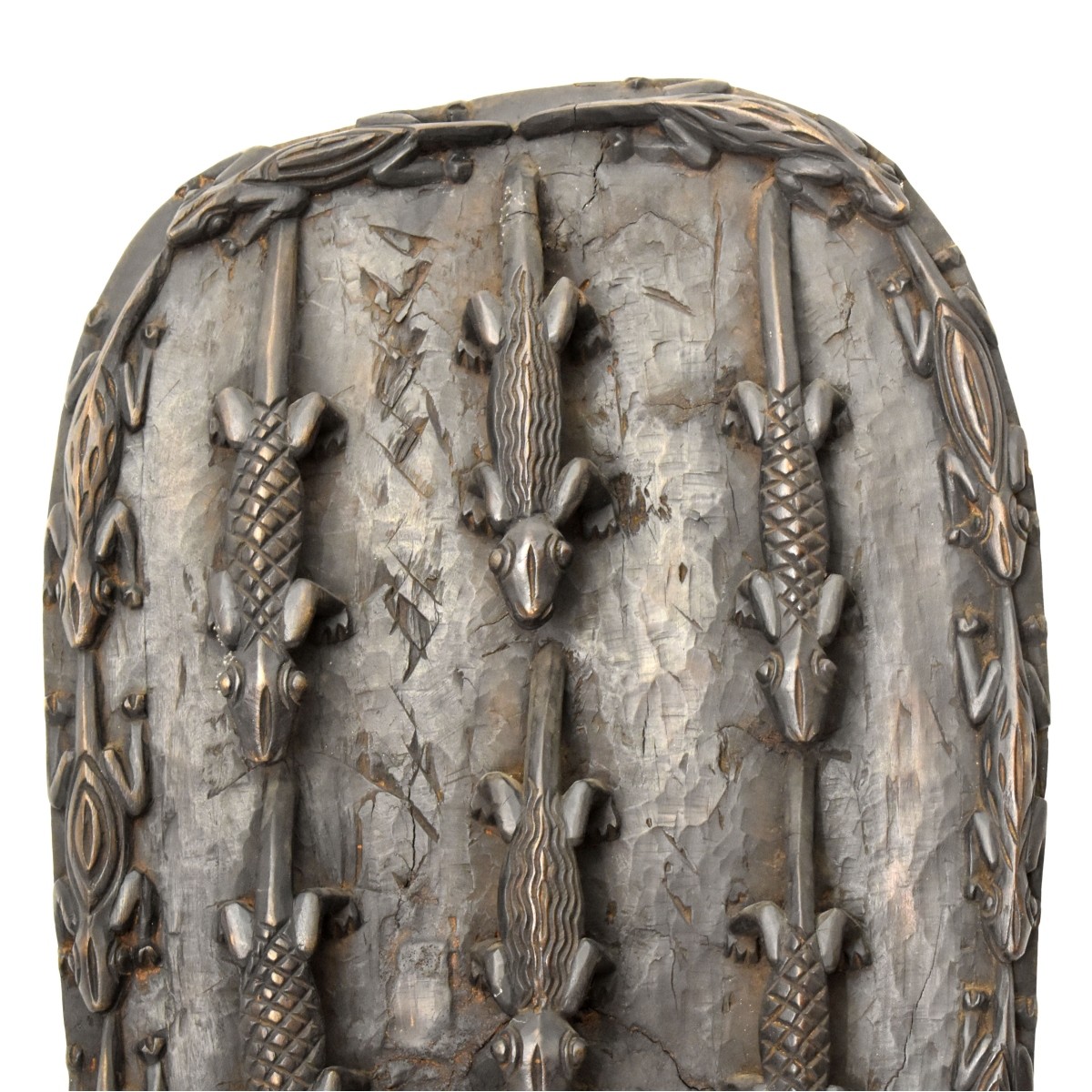 Large African Tribal Hand Carved Wood Wall Art