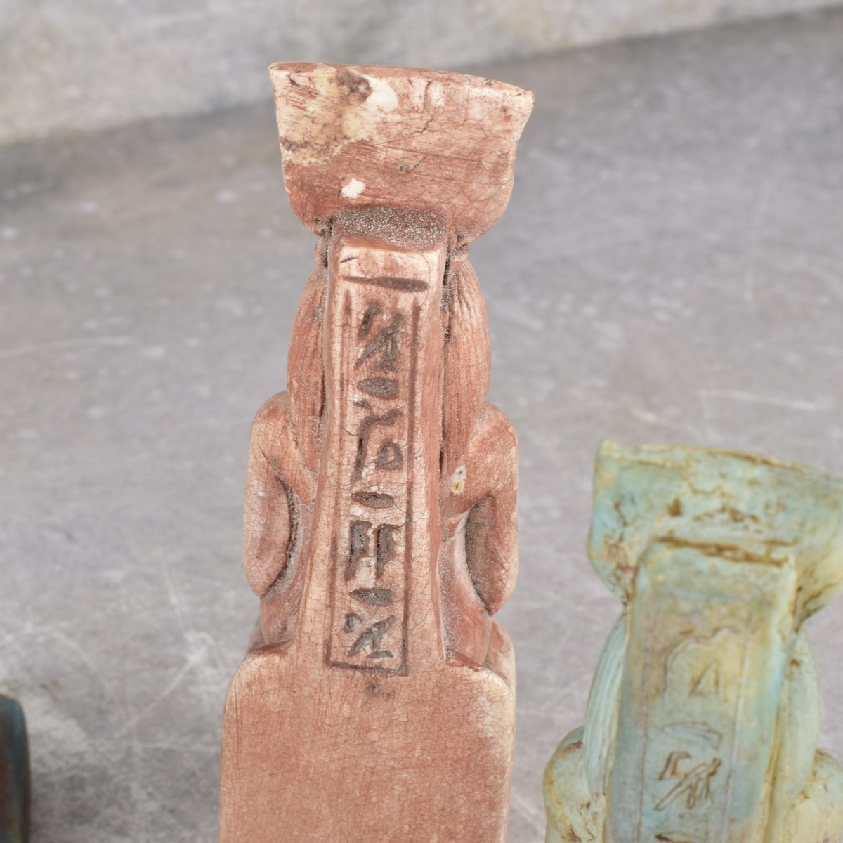 Egyptian Stone and Faience God Sculptures