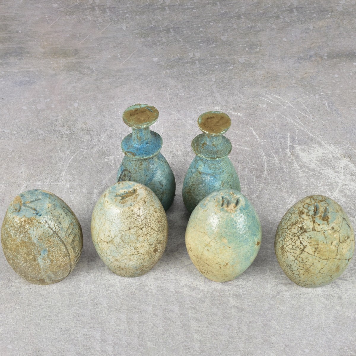 Egyptian Stone and Faience Pieces