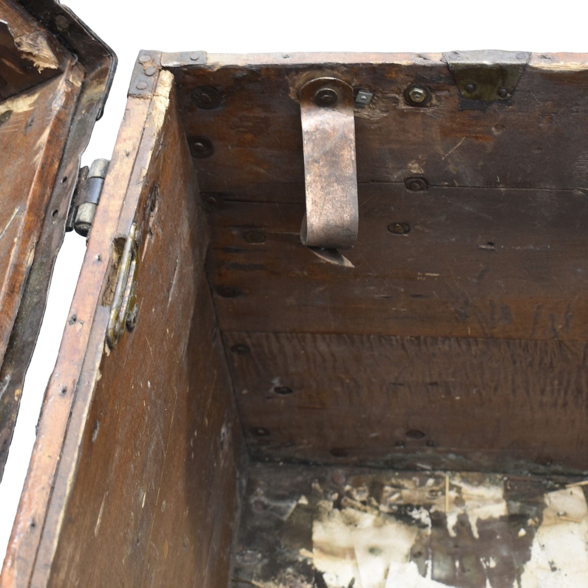 Antique Wood and Metal Steamer Trunk