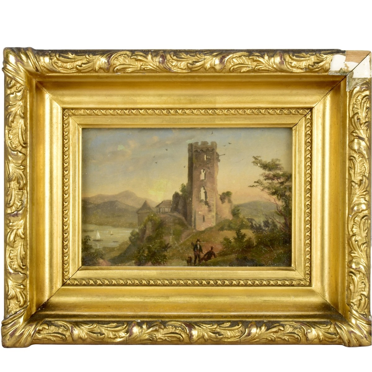 Antique English Oil Painting of a Landscape