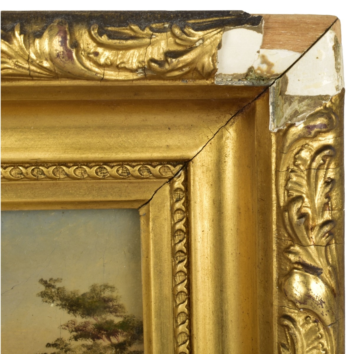 Antique English Oil Painting of a Landscape