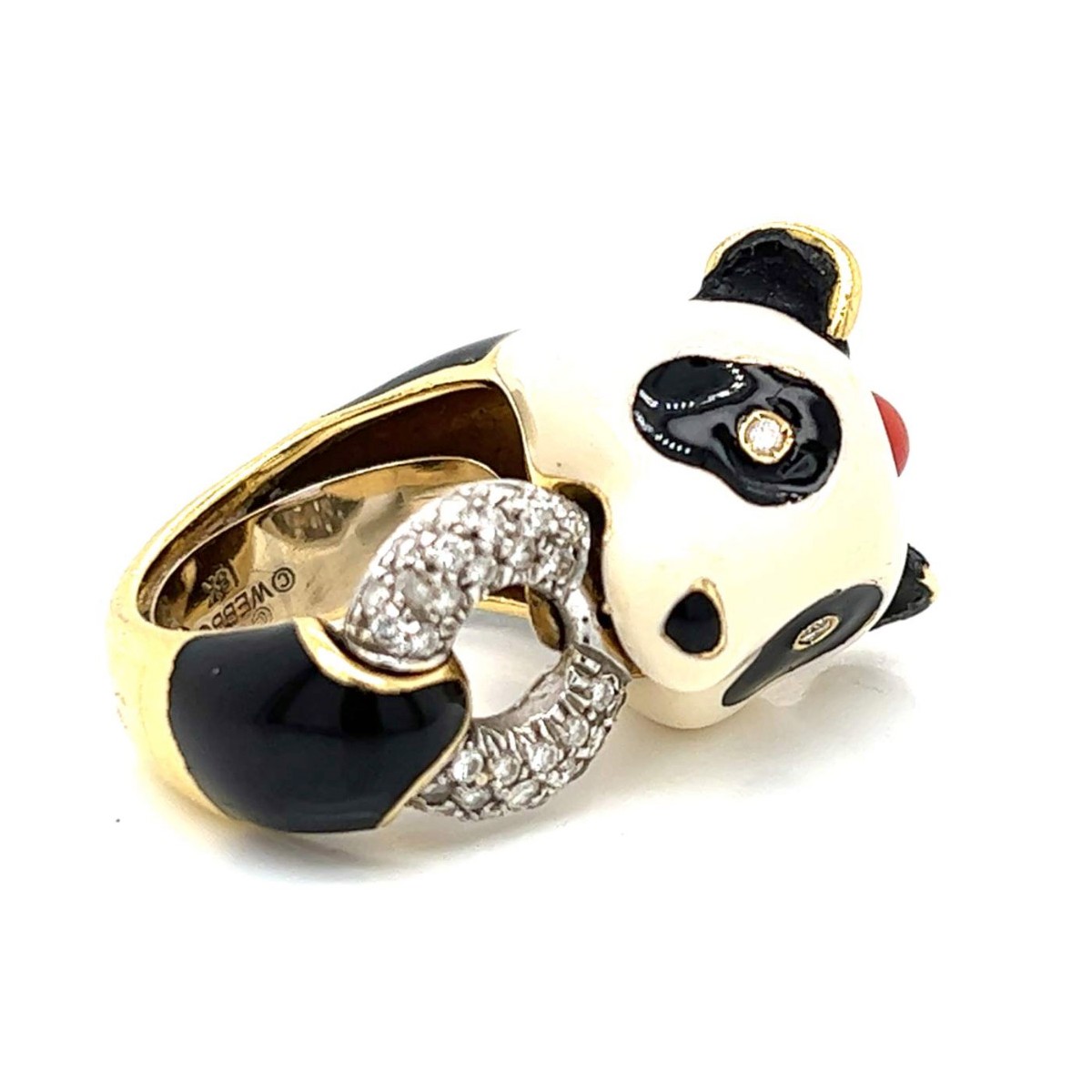 David Webb Panda Ring
