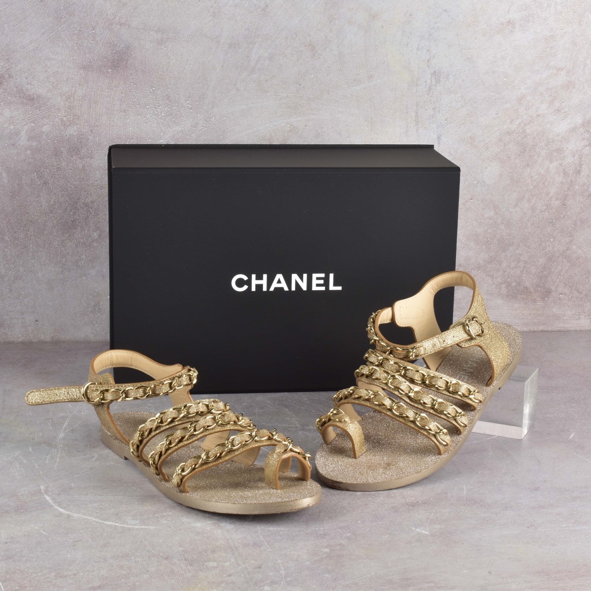 Chanel Leather Single Toe Sandals